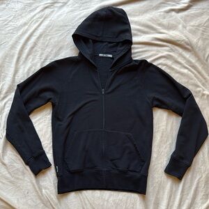 Icebreaker Merino Wool Zip hoodie, solid black, Women’s size S
